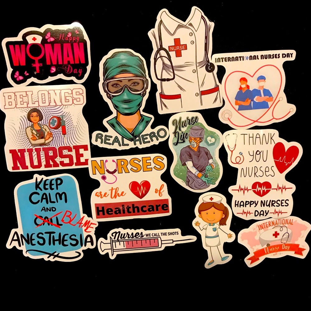 Nurse water/computer sticker